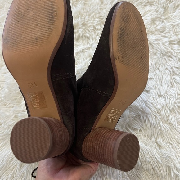 Madewell Neva Brown Suede Fold-Over Booties - Size 6.5 - Picture 3 of 12
